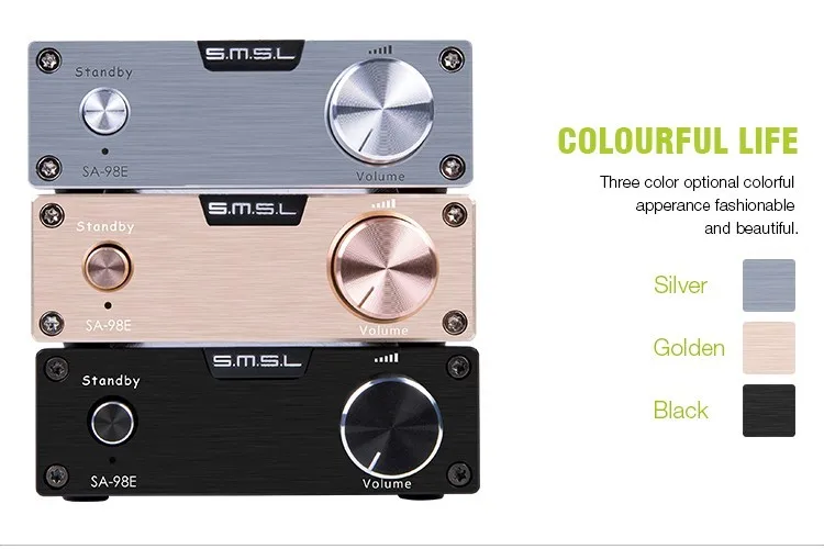 Высокое качество SMSL SA-98E 160 Вт Супер мощность класса D высокого класса супер HIFI аудио цифровой усилитель мощности AMP TDA7498E ядро