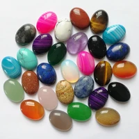 wholese fashion 13x18mm nature stone cab cabochon charms assorted stone beads for jewelry making 50pcslot