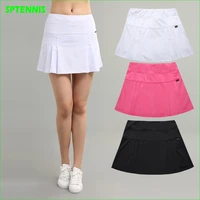 new pro tennis badminton skirt woman sport pingpong skirts with inside pocket for ball quick dry