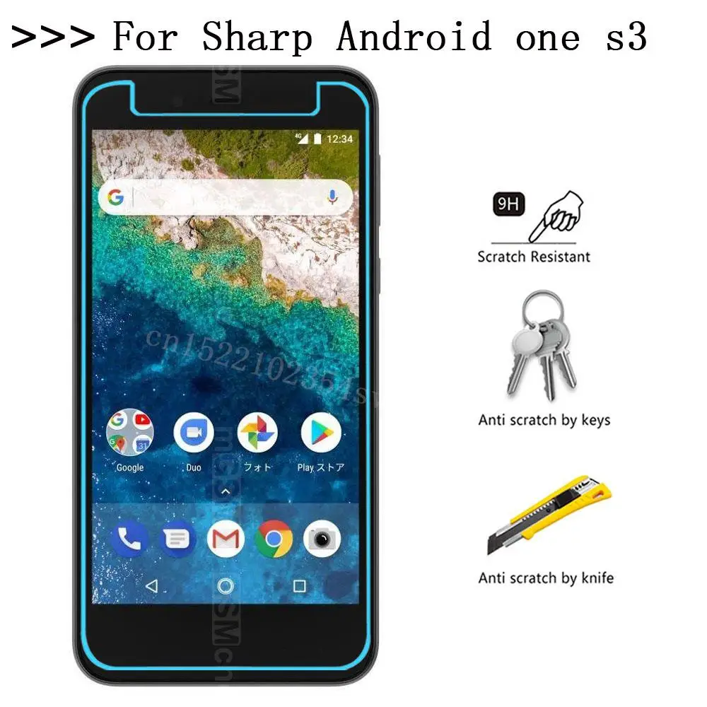 

Защитное закаленное стекло с защитой от царапин для Sharp Android one s3, Защитная пленка для экрана телефона