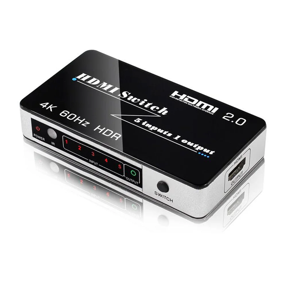 PUZHIJIE 4K HDMI 2 0 переключатель 5x1 5 в 1 выход 60Hz HDR 3D 1080P коммутатор с ИК пультом для PS4 Pro
