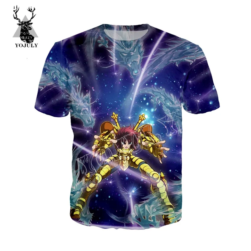 3 YOJULY, Япония, аниме, ST Seiya, 3D печатная Футболка, унисекс, летняя футболка с коротким рукавом, Мужская/женская модная повседневная футболка с круглым вырезом, t64 - Цвет: 3