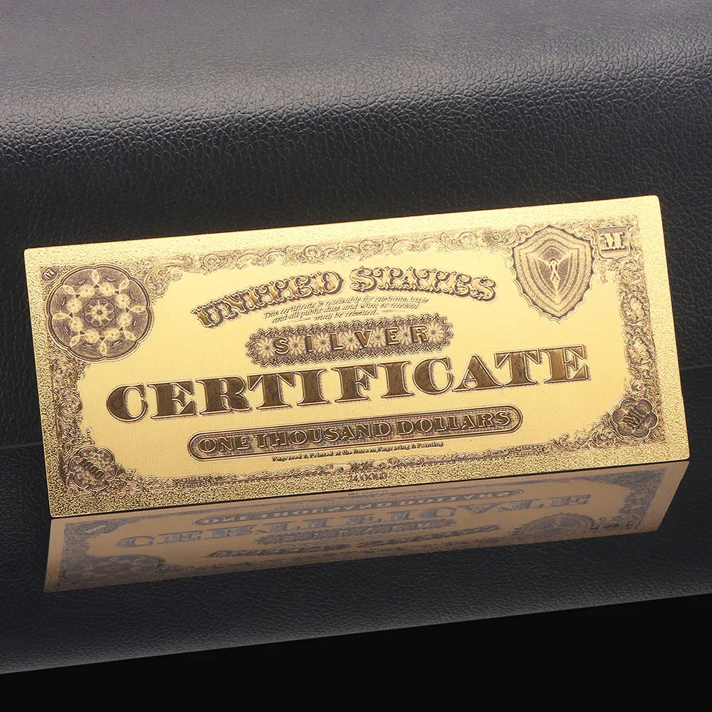 Цветная американская золотая банкнота 1878 год USD 1000 доллар поддельные деньги $