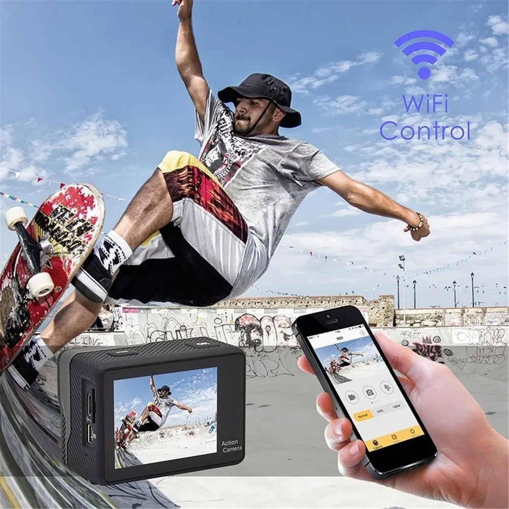 HIPERDEAL Совместимость Водонепроницаемый 4 K двойной Экран Wi-Fi HD 1080 P Спорт HD Камера DVR Cam видеокамера Para аксессуары для экшн-камеры ST25