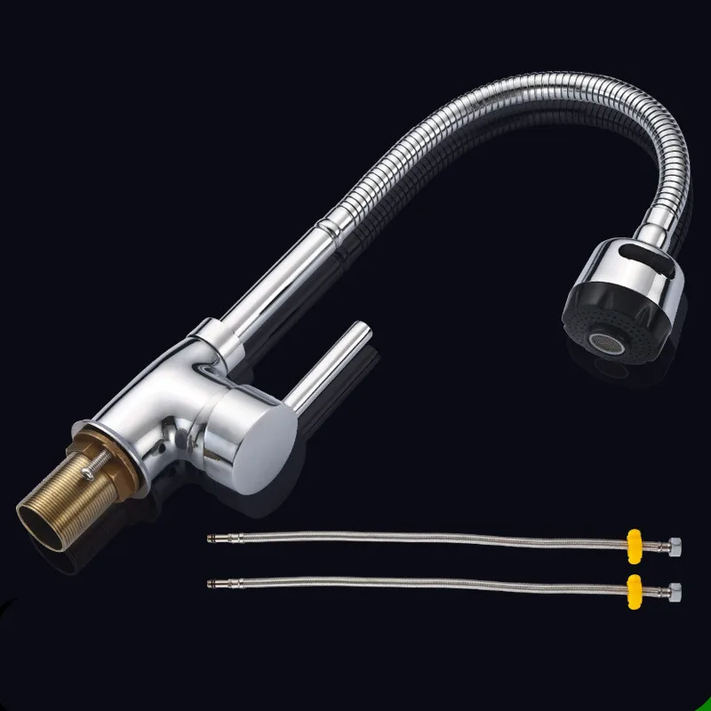 Aothpher Современный Кухонный Кран На Бортике Смешанные Холодной и Горячей Хром