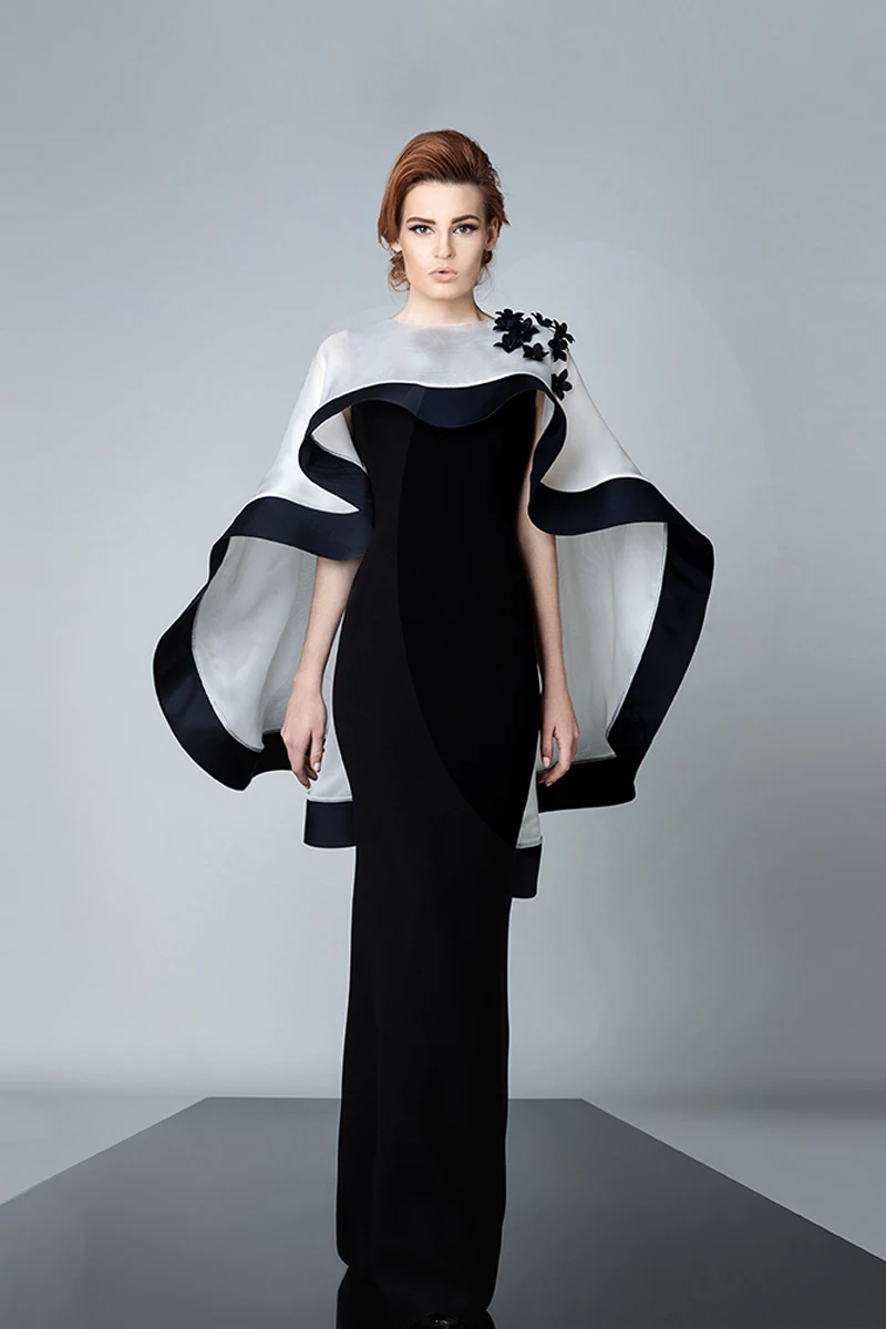 Robe De Soiree, Черное вечернее платье для банкета, Абая темпераментная накидка, костюмы, вечерние платья, длинное платье Abendkleider