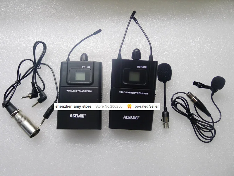 Новинка 2017 года dv 100 диверситивные интервью Беспроводной микрофон для DSLR Камера