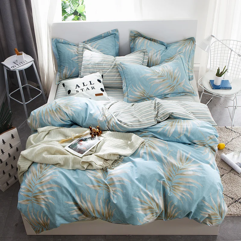 Комплект постельного белья из 100% хлопка для двуспальной кровати с зеркальным