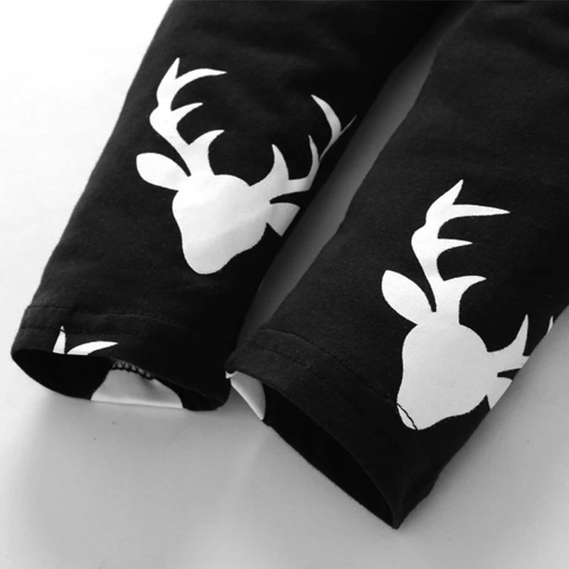 Комбинезон детский 3 шт. с принтом оленя и шапочкой | Детская одежда обувь