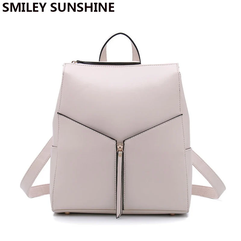 White DIENQI Fashion female genuine leather women backpack feminine backpack for teenager girls school bag backbag schoolbag - Color: White