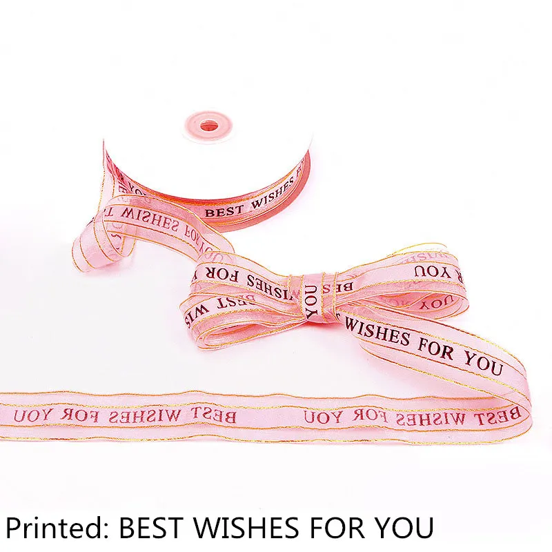tulle ribbon 1 5 м/рулон 25 мм только для вас печатная полиэфирная лента для свадебного украшения дома DIY ручной работы галстук-бабочка крафт подарки упаковочные ленты - Цвет: tulle ribbon 1
