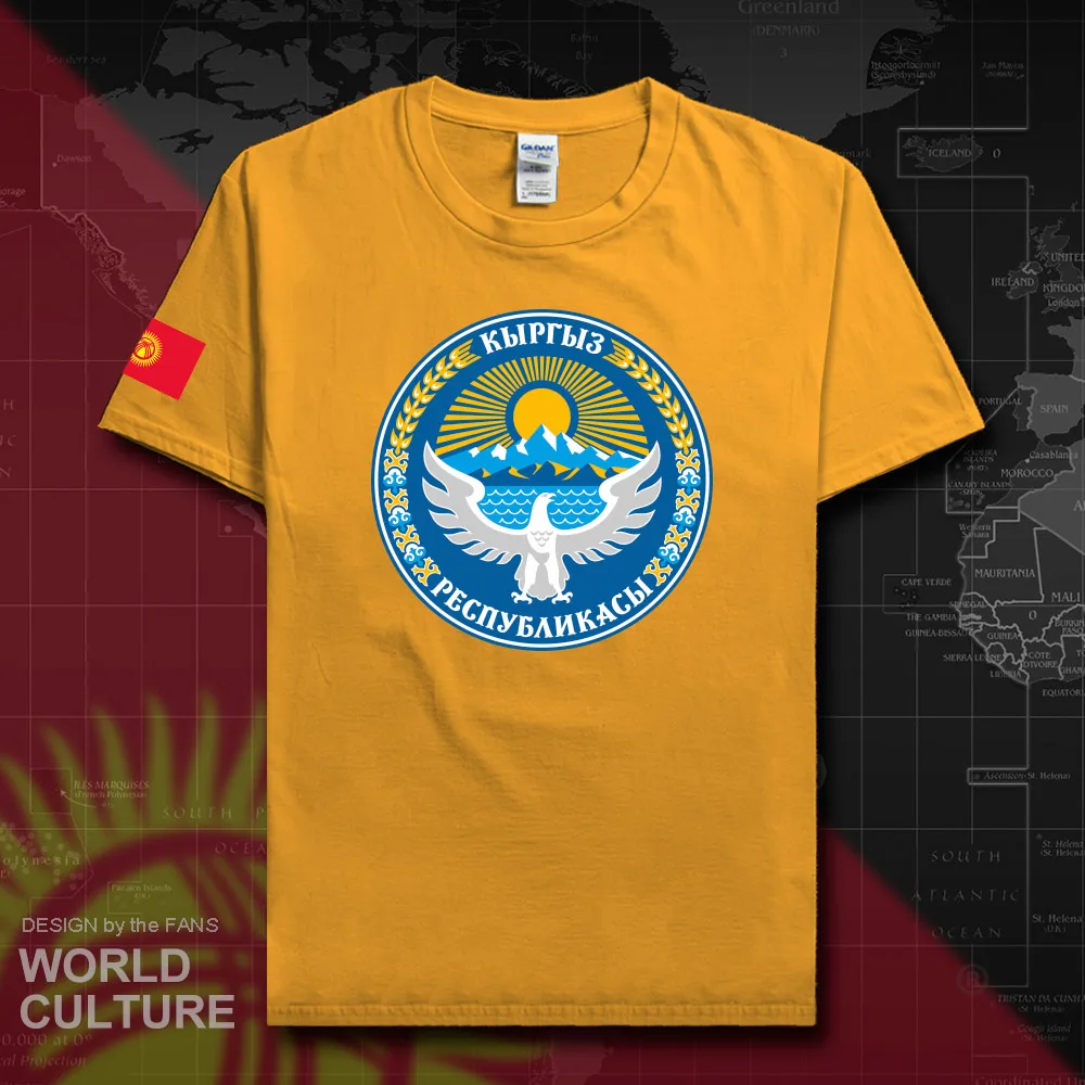 Киргизийская киргизийская футболка мода 2018 с изображением государственной