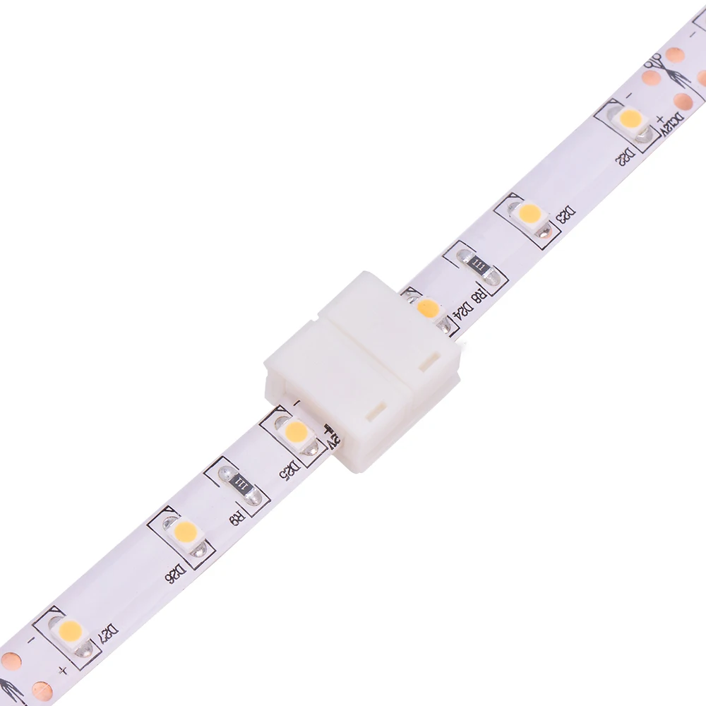 5 шт./лот 2 контактный разъем для 8 мм PCB 3528 3014 IP65/54 Водонепроницаемая SMD одноцветная Светодиодная лента