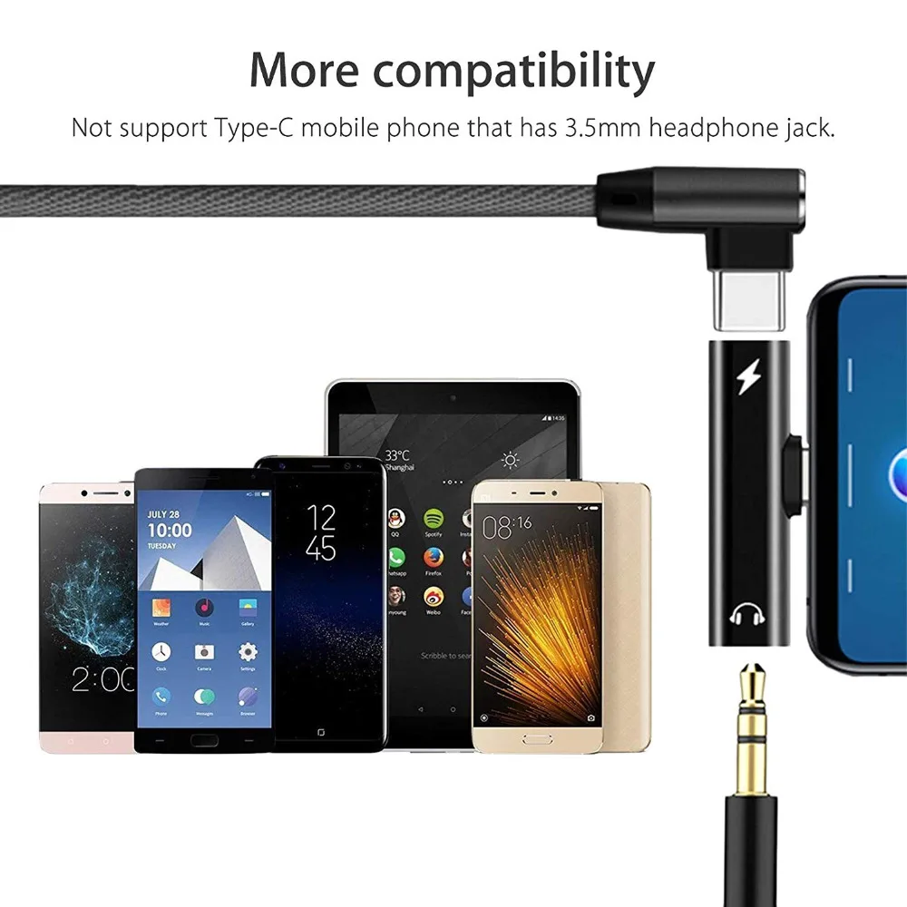 Адаптер для наушников Olhveitra Type c 3 5 мм Samsung s10 + Xiaomi mi9 USB C Adaptateur аудио разъем сплиттер