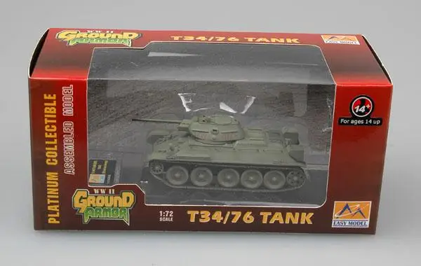 T-34 76 Российская армейская модель 1942 мск 1: 72 готовая легкая танка |
