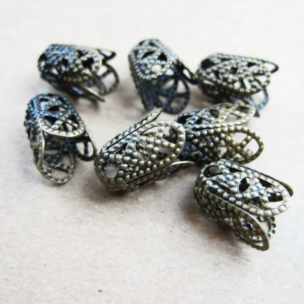 

11*5mm vintage bronze flower cap,bronze beads cap,vintage beads cap,brass beads cap1561003