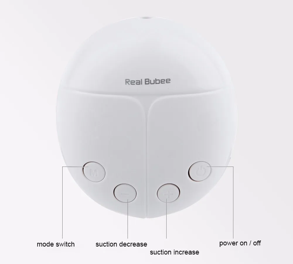 Real Bubee Одиночный / двойной электрический молокоотсос с бутылкой для молока, для грудного вскармливания,без Бисфенола А