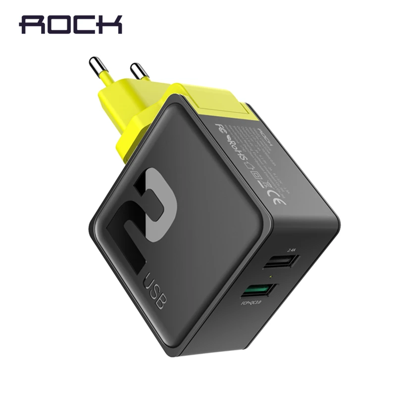 Рок Двойной быстрый мобильный телефон Зарядное устройство QC 3 0 Quick Charge FCP Батарея