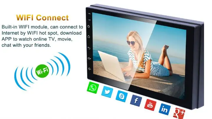 7 дюймовый 9 10 1 Автомобильный GPS плеер Android емкостный сенсорный экран HD радио
