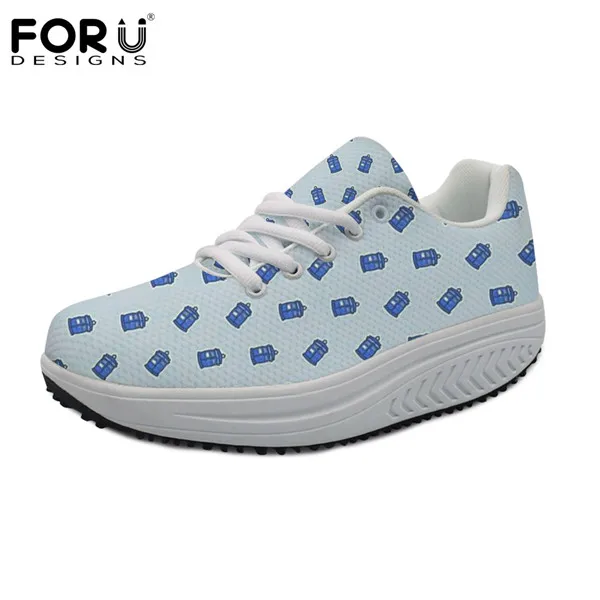 FORUDESIGNS/Женская обувь для танцев с 3D принтом в виде бутылки; весенняя женская обувь для кормления; увеличивающая рост; женская обувь на платформе для медсестры - Цвет: 08