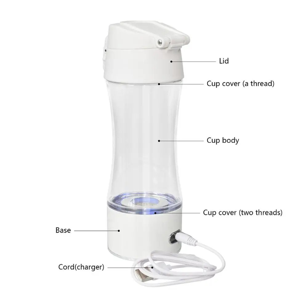 Фиссман 320 мл портативная бутылка для воды с насыщенным водородом USB