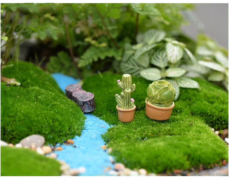 Суккулентные растения модели мультфильм аниме фигурка креативные смолы