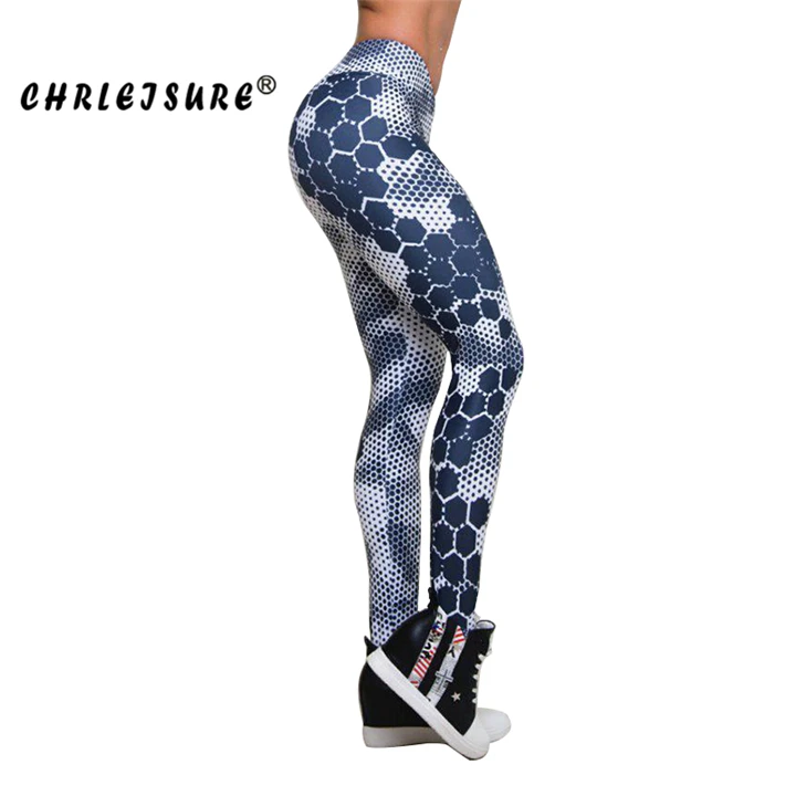 CHRLEISURE, женские леггинсы, с сотовым принтом, для фитнеса, модные, сексуальные, хип-хоп, на Рождество, Jegging, женские, обычные, сплайсинг, леггинсы, пуш-ап