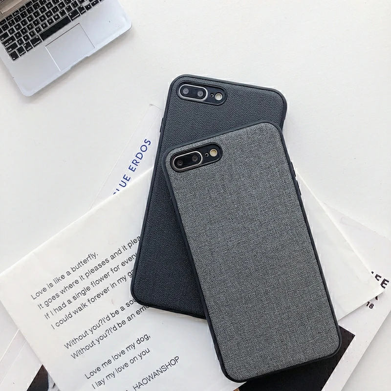 Тканевый чехол с текстурой для iPhone 7 X XS Max мягкий простой 8 plus 6 6S XR задняя крышка |