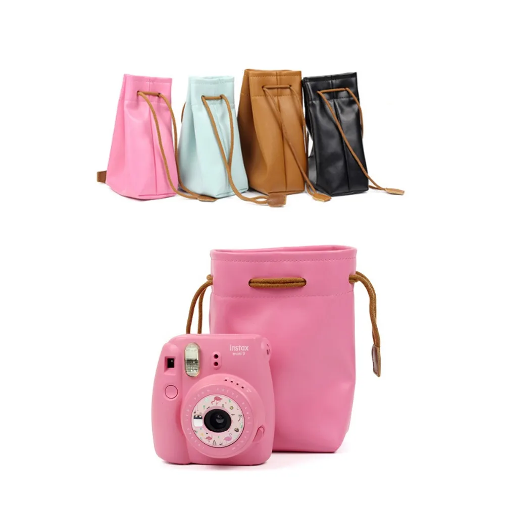 Цветной футляр для камеры с карманом из искусственной кожи и плечевым ремнем для Fujifilm Instax Mini 9 8 8+ 7s 7c.