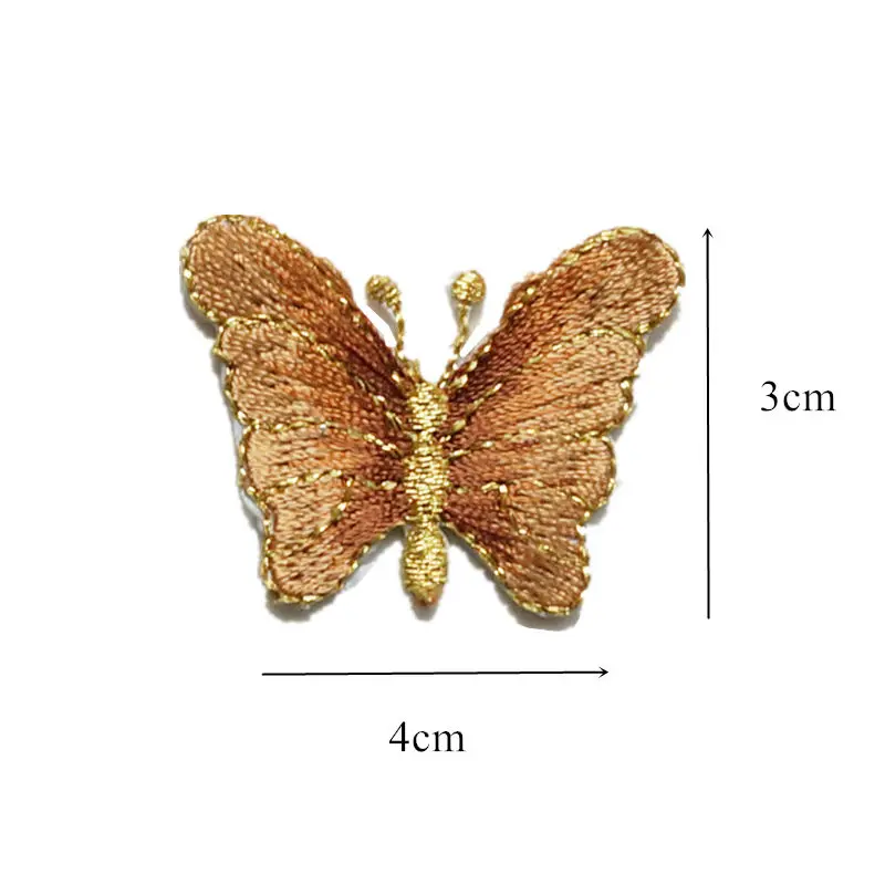 12 шт. вышитые нашивки бабочки пришитые железные значки постепенное изменение