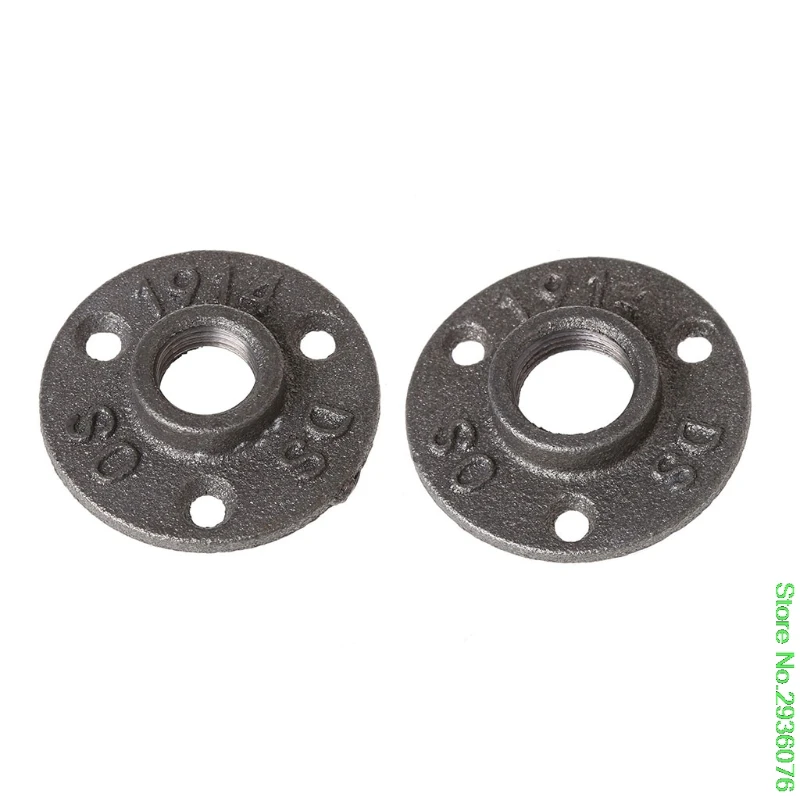 Новинка 1/2 дюйма фланец из ковкого железа с резьбой фитинги для труб настенное