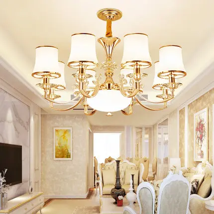 

Modern Crystal Led Chandeliers Lighting Gold Metal Living Room Led Pendant Chandelier Lights Dining Room Hanging Light Fixtures