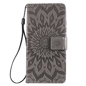 KT-TYH-Gray Чехол для VIVO Y95 Y93 Y91 Y53, флип-чехол в виде книги, кожаный чехол, роскошный 3D тиснение в виде подсолнуха, чехол для телефона из искусственной кожи, кошелек, подставка, Fundas - Цвет: KT-TYH-Gray