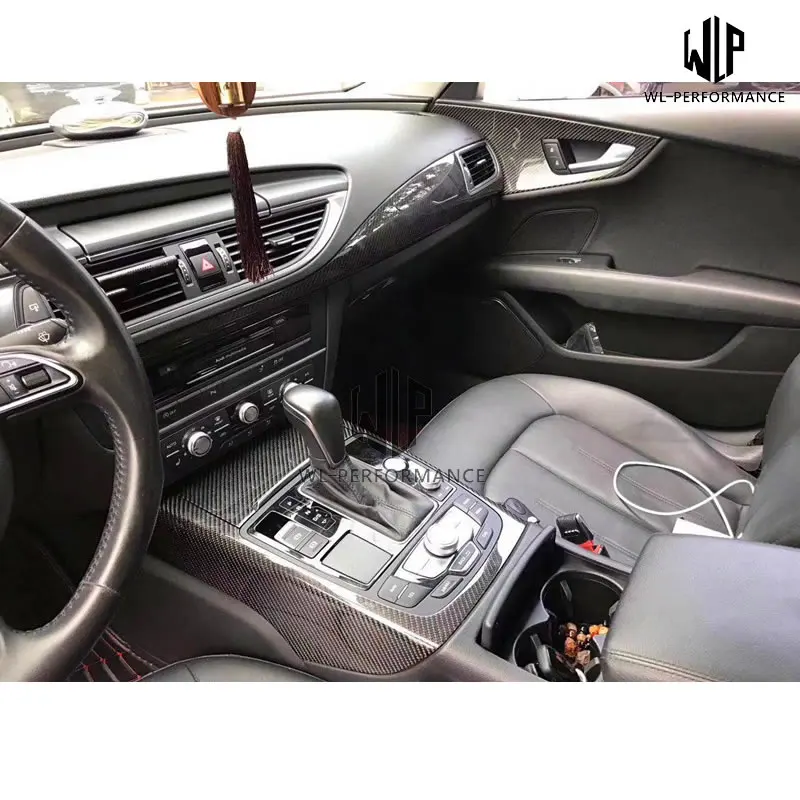 A7 аксессуары для салона автомобиля 2 дверной шпон стержень из углеволокна для Audi A7 комплект кузова автомобиля