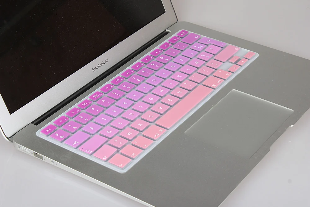 Чехол для клавиатуры из силикона с градиентными цветами Macbook Pro 13 15 Air A1466 A1502 A1314|film