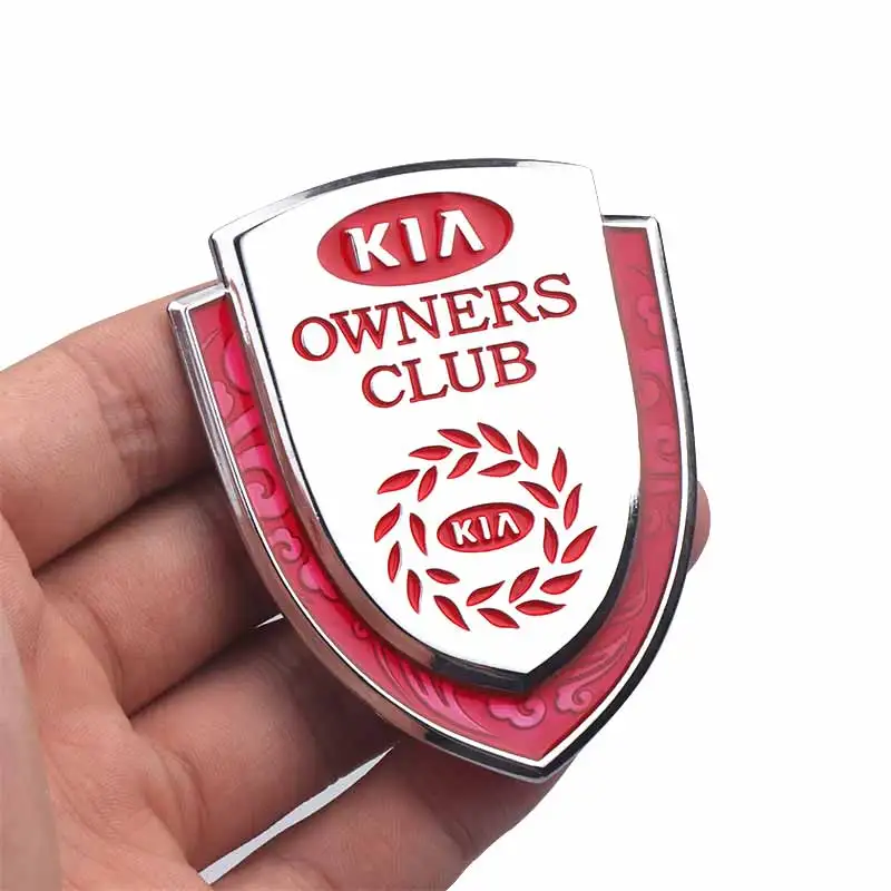 3D металлический автомобиль-Стайлинг KIA владельцы Клуб Эмблема Наклейки для rio ceed
