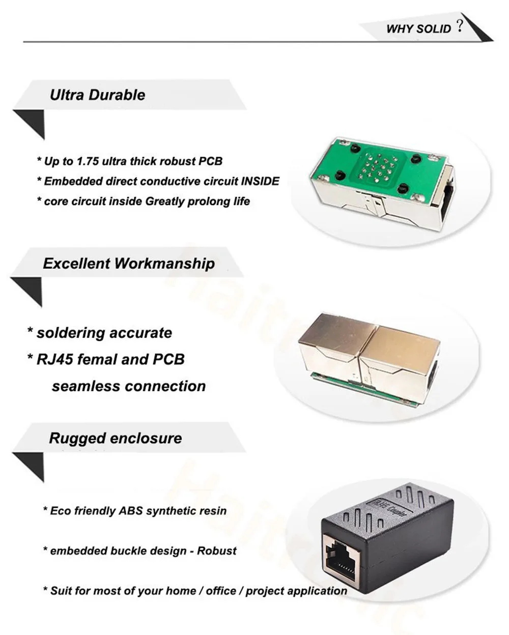 Соединитель RJ45 для кабеля Ethernet соединитель локальной сети встроенный Cat7/Cat6/Cat5e