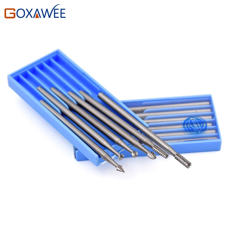 GOXAWEE Mini Rotary Tools Steel Burs Abrasive For Dremel Accessory Drill Accessories 009# / 014# 018# 023# | Инструменты