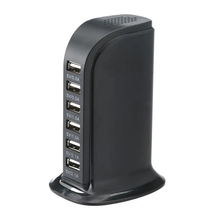Новый адаптер 6 USB мульти порт штепсельная вилка Великобритании быстрое зарядное
