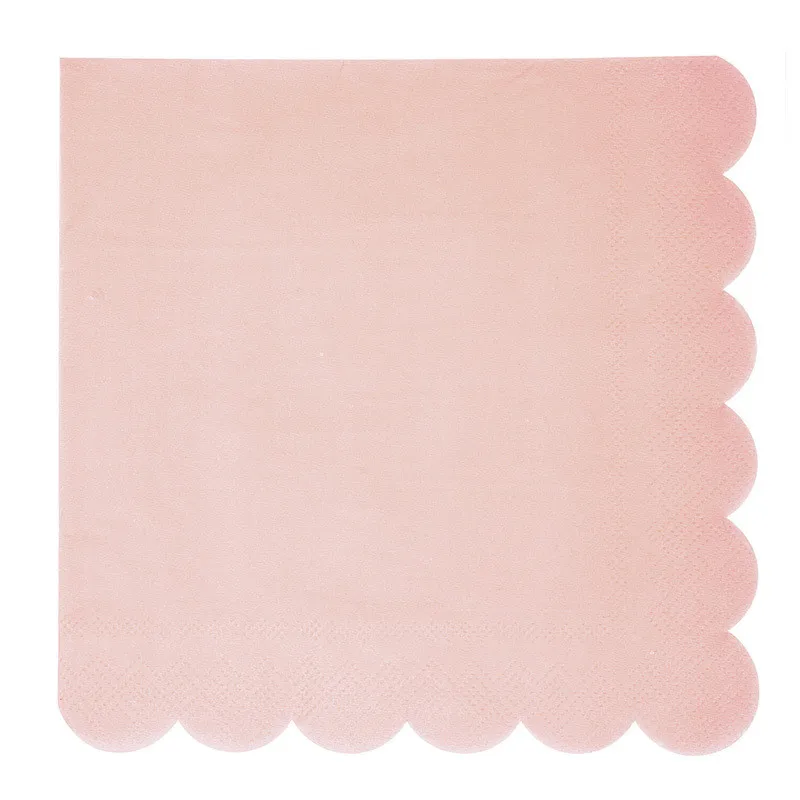 20 Pink Napkin Конфетный цвет с золотыми столовыми приборами, бумажные тарелки, пастельные салфетки для стаканчиков, шары в виде макаруна на день рождения, детский душ, Свадебный декор - Цвет: 20 Pink Napkin