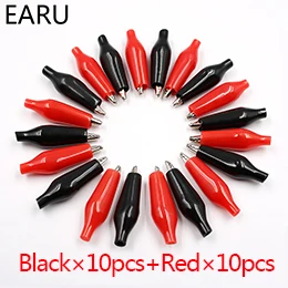 R 10pcs B 10pcs 20pcs28MM металлический зажим аллигатора G98 крокодил Электрический зажим испытательный зонд метр Черный Красный с пластиковым ботинок авто Батарея - Цвет: R 10pcs B 10pcs