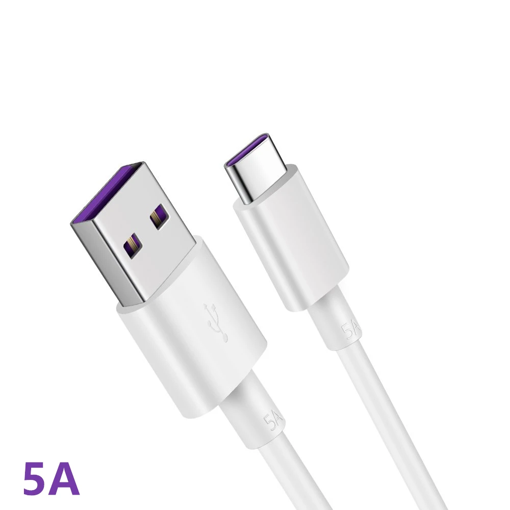 5А быстрая зарядка фиолетовый кабель Type c супер скоростной зарядный Тип C USB для