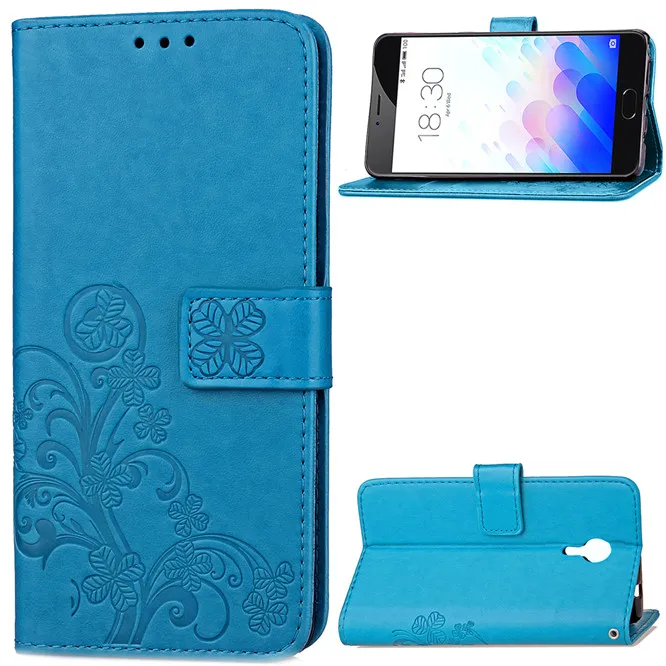 Four Leaf Clover Case Для Meizu Meilan Note 3 Флип Бумажник кожа Мейлань Примечание Телефон PU Кожа С