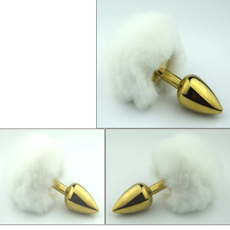 Rabbit Tail Metal Anal Plug Stainless Steel Bunny Anus Butt Sex Toys for Women Gay Adult Products | Красота и здоровье