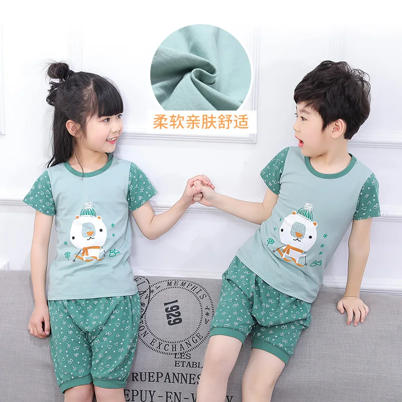 Детская одежда Повседневный Детский костюм с короткими рукавами брюки хлопковый