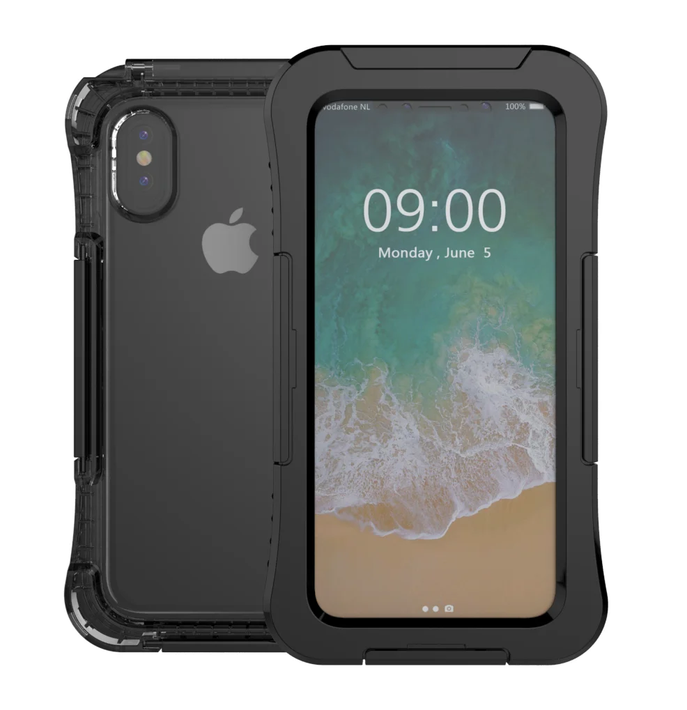 Черный IP68 Водонепроницаемый чехол для iPhone XS Max XS XR 7 8 Plus чехол для подводного плавания PC+ TPU чехол для телефона для iPhone 6 6s Plus 5 5S SE - Цвет: Черный