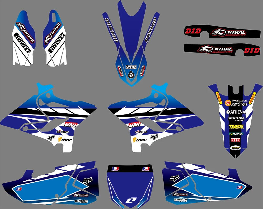5 стилей команда графика фоны наклейки для YAMAHA YZ125 YZ250