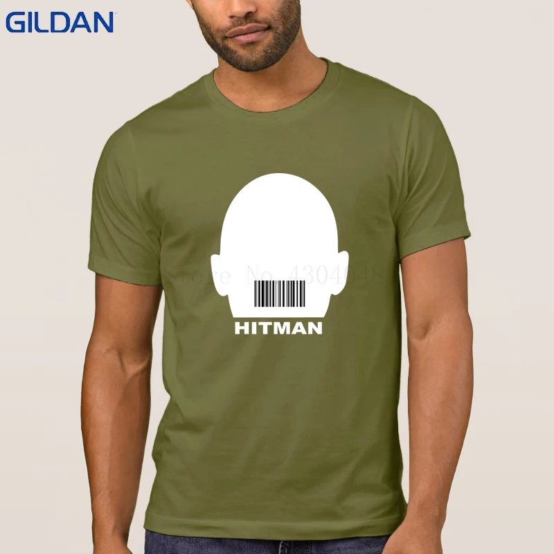 Печатные Hitman Pix футболка Homme Camisa Для мужчин 100% хлопок интересный веселый