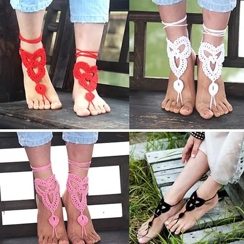 Женский браслет на щиколотке хлопчатобумажный с цепочкой вокруг щиколотки|foot