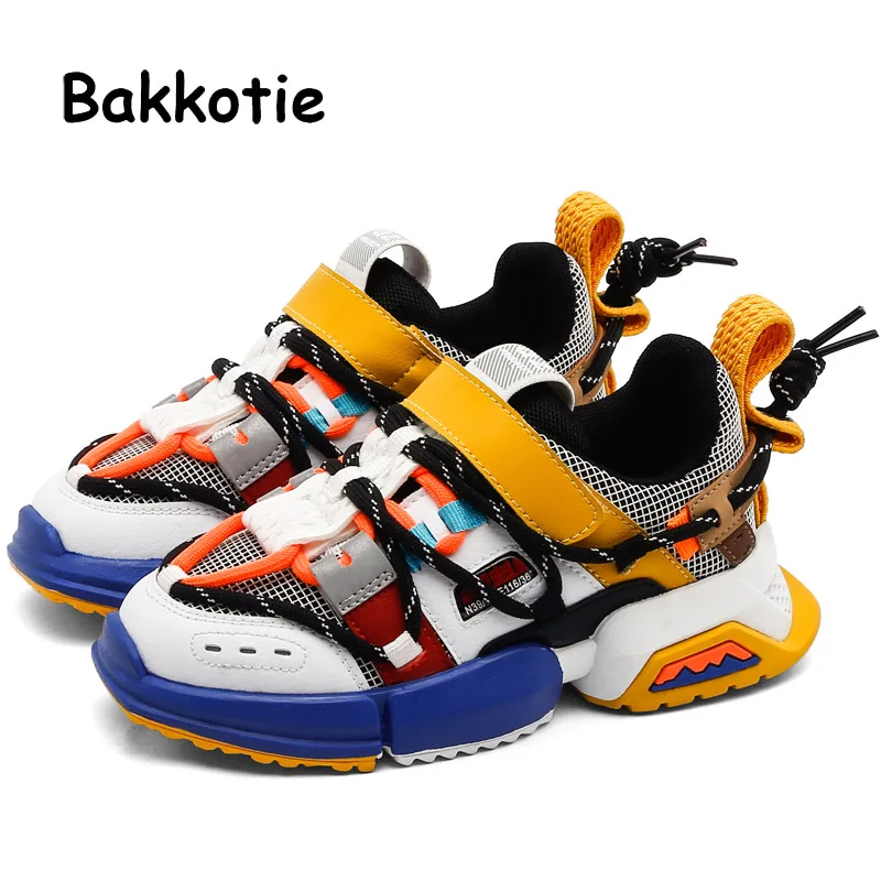 Bakkotie/Детская спортивная обувь сезон осень модные разноцветные кроссовки для